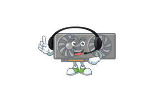 Creative VGA Card Cartoon Character - Headset