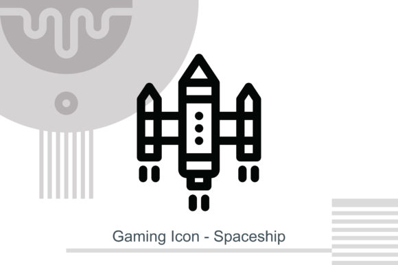 Exploring Gaming Icons: Spaceship and Vector Design for Versatile Use