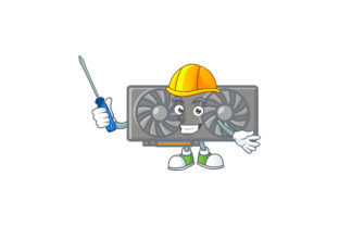 Exploring the Unique Gaming VGA Card Cartoon Character Style - Screwdriver