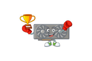Gaming VGA Card Cartoon Character Style - Champion: A Unique and Engaging Design