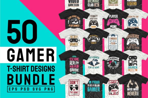 Press Play on Gaming T-Shirt Designs