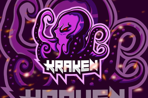Unleashing the Power of the Kraken Animal Esport Gaming Logo
